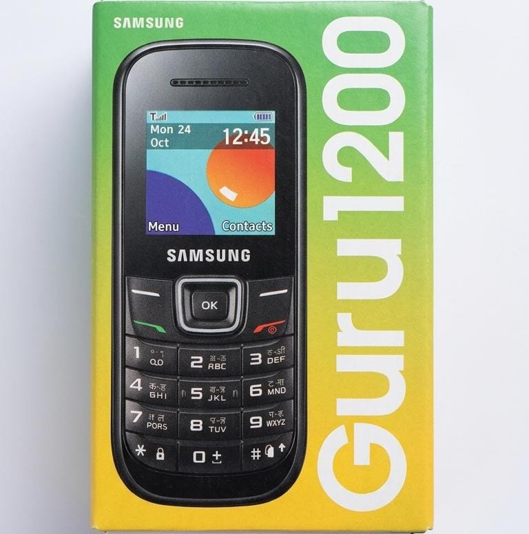 Samsung Guru 1200 keypad mobile phone box