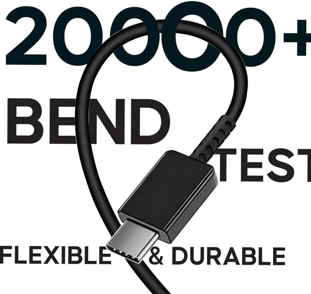 USB Type-C Cable 20000+ Bend Test Flexible Durable