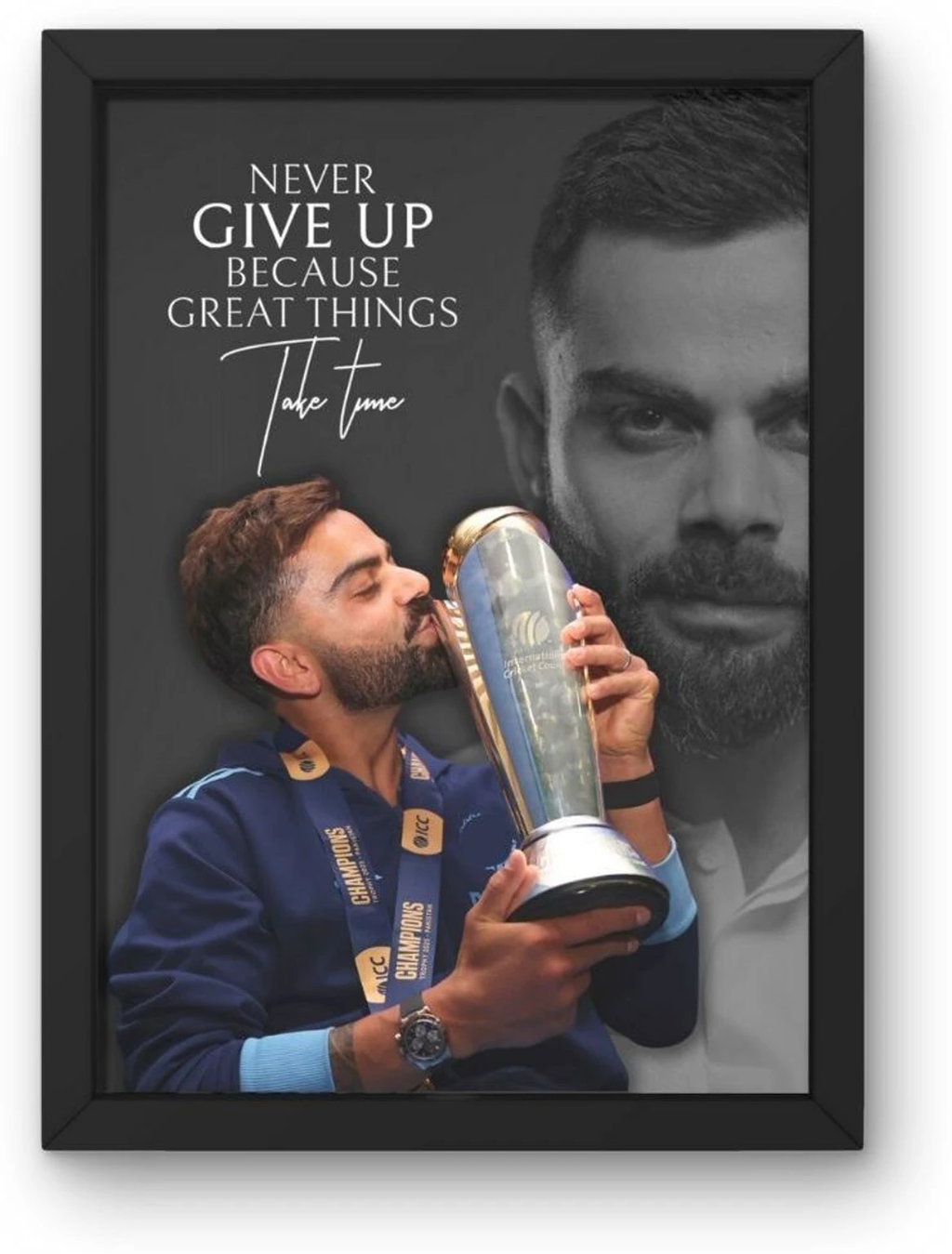 Virat Kohli Motivational Poster - Close Up