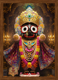 Lord Jagannath premium HD framed wall art with wooden frame