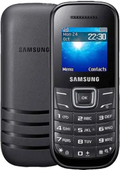 Samsung Guru E1200 front and back view Charcoal Black