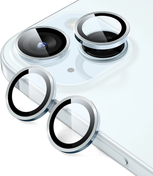Camera Lens Protector rings for iPhone - Silver