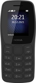 Nokia 105 front view Charcoal Black