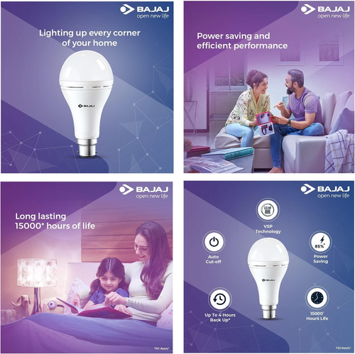 Bajaj LEDZ Inverter 12W LED Lamp features