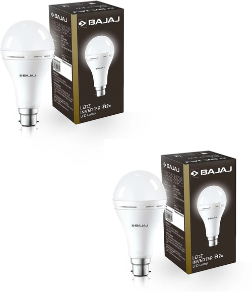 Bajaj LEDZ Inverter 12W LED Lamp Pack of 2 with box