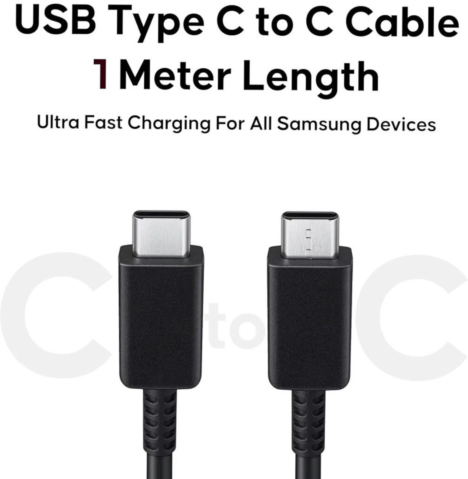 USB Type-C to C Cable 1 Meter Ultra Fast Charging Samsung