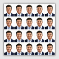 Passport size photo print - 20 photos sheet